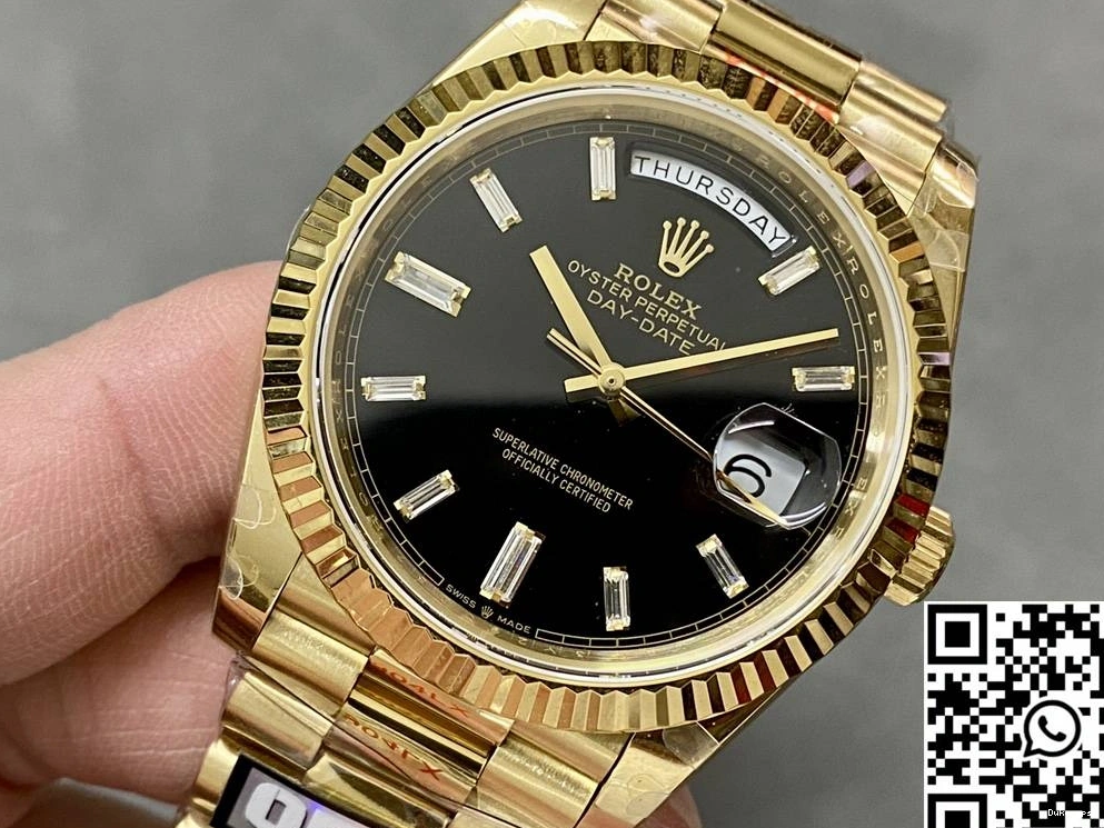 Factory v5 Dial Steel Rolex Diamond Tungsten Day Hourmarker QF Date M228238-0059 Black 0417